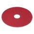Coastwide Professional Buffing Floor Pads, 17" Diameter, Red, 5/Carton (663604)
