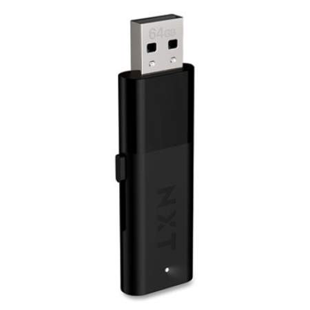 NXT Technologies USB 2.0 Flash Drive, 64 GB, Black, 3/Pack (24399036)