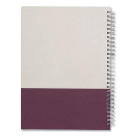 TRU RED Wirebound Hardcover Notebook, 1 Subject, Narrow Rule, Gray/Purple Cover, 9.5 x 6.5, 80 Sheets (24383522)
