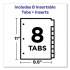 Avery Insertable Big Tab Plastic 1-Pocket Dividers, 8-Tab, 11.13 x 9.25, Assorted, 1 Set (11903)