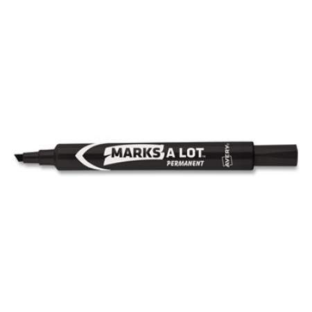 Avery MARKS A LOT Large Desk-Style Permanent Marker, Broad Chisel Tip, Black, Dozen (8888) (08888)