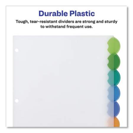 Avery Insertable Style Edge Tab Plastic 1-Pocket Dividers, 8-Tab, 11.25 x 9.25, Translucent, 1 Set (11293)