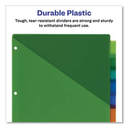 Avery Insertable Big Tab Plastic 2-Pocket Dividers, 8-Tab, 11.13 x 9.25, Assorted, 1 Set (11907)