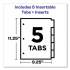 Avery Insertable Big Tab Plastic Three-Pocket Corner Lock Dividers, 5-Tab, 11.13 x 9.25, Assorted, 1 Set (11273)