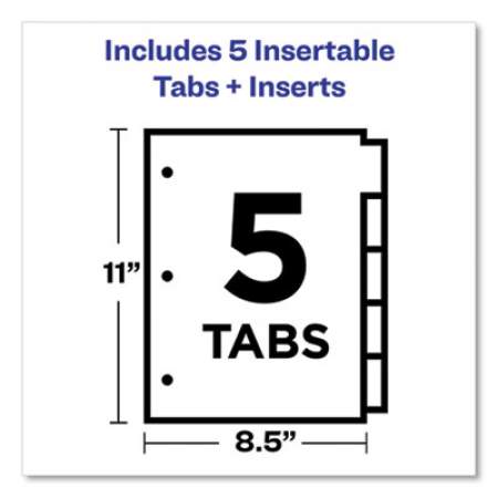 Avery Insertable Big Tab Dividers, 5-Tab, Letter (11109)
