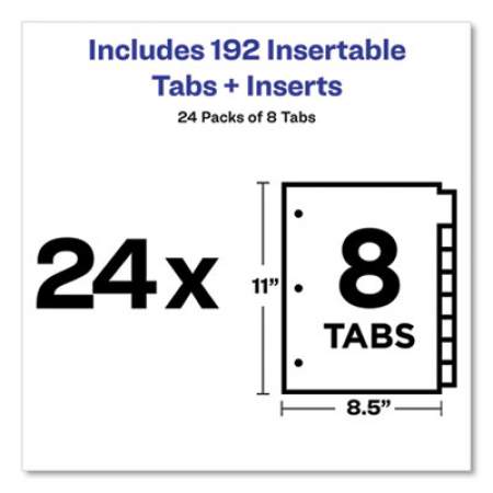 Avery Insertable Big Tab Dividers, 8-Tab, Letter, 24 Sets (11115)