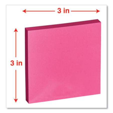 Universal Fan-Folded Self-Stick Pop-Up Note Pads, 3 x 3, Assorted Bright, 100-Sheet, 12/PK (35611)