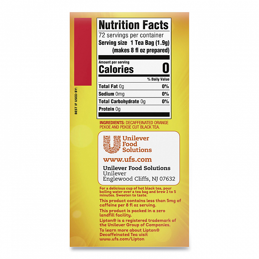 Tea Bags, Decaffeinated, 72/Box (290)