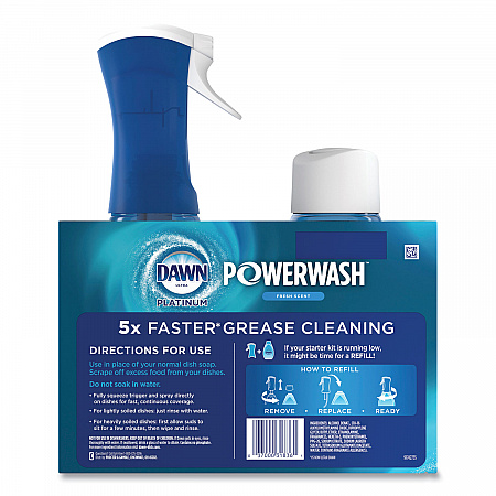 Platinum Powerwash Dish Spray, Fresh Scent, 16 oz Spray Bottle, 2/Pack (31836PK)