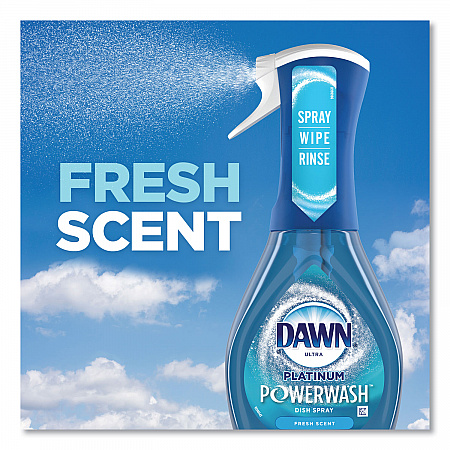 Platinum Powerwash Dish Spray, Fresh Scent, 16 oz Spray Bottle, 2/Pack (31836PK)