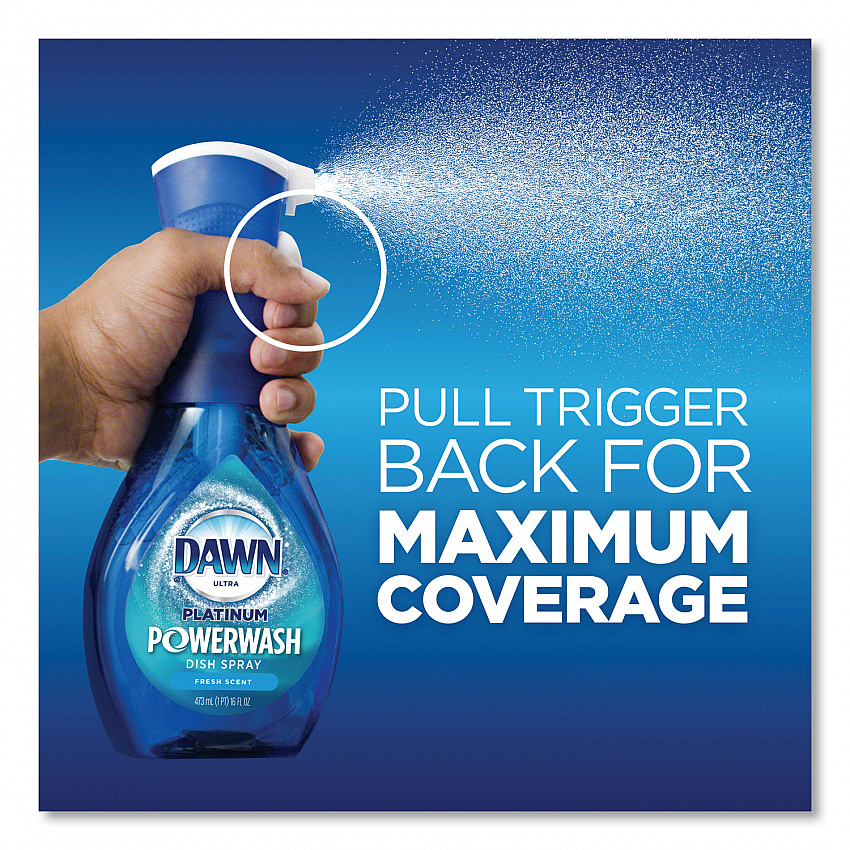 Platinum Powerwash Dish Spray, Fresh Scent, 16 oz Spray Bottle, 2/Pack (31836PK)