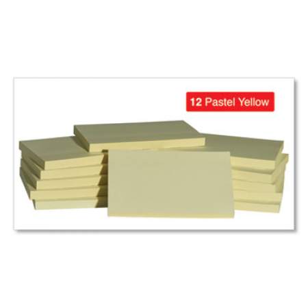 Universal Self-Stick Note Pads, 3 x 5, Yellow, 100-Sheet, 12/Pack (35672)