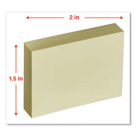 Universal Self-Stick Note Pads, 1 1/2 x 2, Yellow, 12 100-Sheet/Pack (35662)