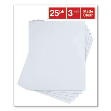 Universal Laminating Pouches, 3 mil, 9" x 11.5", Matte Clear, 25/Pack (84620)