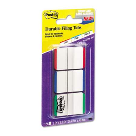 Post-it Tabs 1" Tabs, 1/5-Cut Tabs, Lined, Assorted Primary Colors, 1" Wide, 66/Pack (686LGBR)