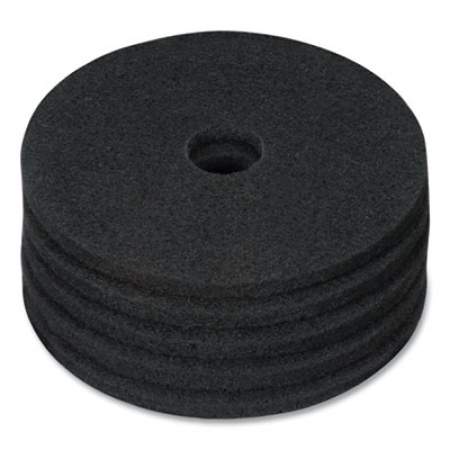 Coastwide Professional Stripping Floor Pads, 17" Diameter, Black, 5/Carton (655467)