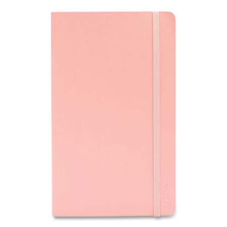 Poppin Medium Softcover Notebook, 1 Subject, Narrow Rule, Blush Cover, 8.25 x 5, 192 Sheets (104451)