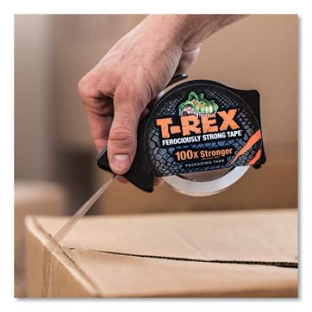 T-REX Packaging Tape with Dispenser, 1.88" Core, 1.88" x 35 yds, Crystal Clear (284713)