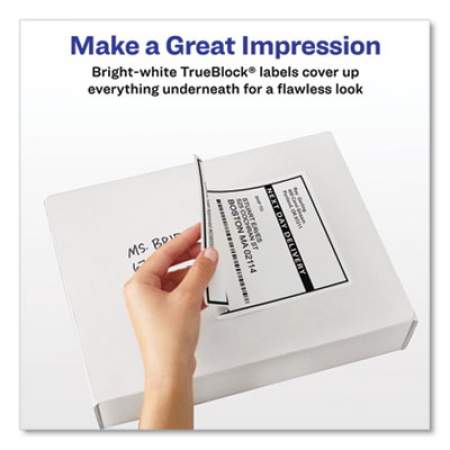 Avery Shipping Labels w/ TrueBlock Technology, Inkjet Printers, 2 x 4, White, 10/Sheet, 25 Sheets/Pack (8163)