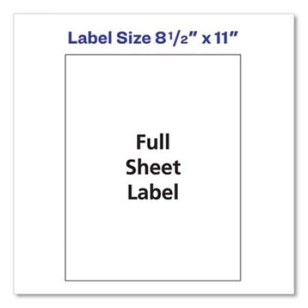 Avery Shipping Labels with TrueBlock Technology, Inkjet Printers, 8.5 x 11, White, 25/Pack (8165)
