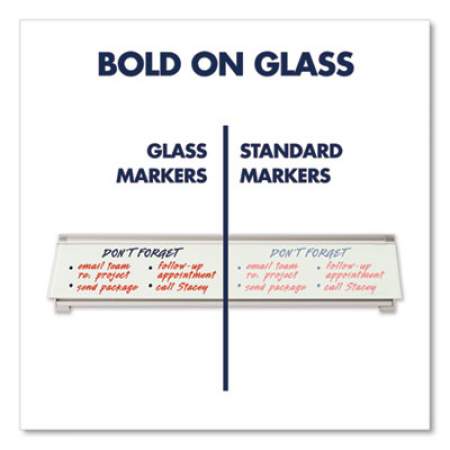 Quartet Premium Glass Board Dry Erase Marker, Fine Bullet Tip, Assorted Colors, 4/Pack (79555)