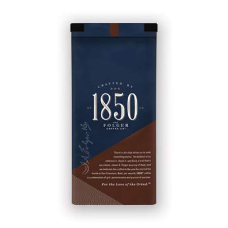1850 Coffee, Black Gold, Dark Roast, Ground, 12 oz Bag, 6/Carton (60516)