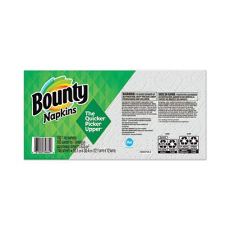 Bounty Quilted Napkins, 1-Ply, 12.1 x 12, White, 100/Pack (34884PK)