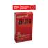 Universal Comfort Grip Gel Pen, Retractable, Medium 0.7 mm, Red Ink, Translucent Red Barrel, Dozen (39914)
