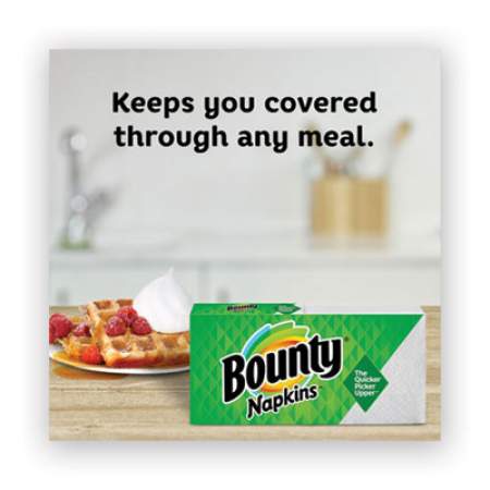 Bounty Quilted Napkins, 1-Ply, 12 1/10 x 12, White, 200/Pack, 8 Pack/Carton (96595CT)