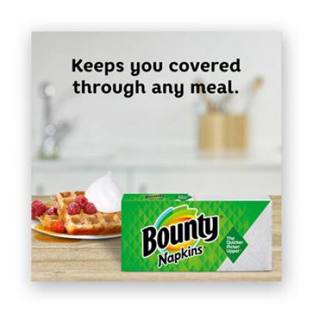Bounty Quilted Napkins, 1-Ply, 12.1 X 12, White, 100/pack, 20 Packs Per Carton (34884CT)