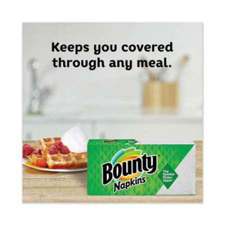 Bounty Quilted Napkins, 1-Ply, 12.1 x 12, White, 100/Pack (34884PK)