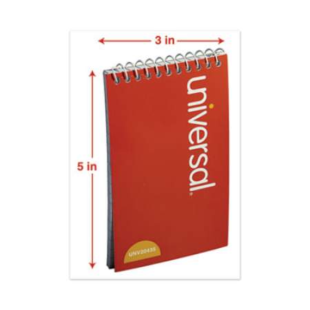 Universal Wirebound Memo Pad with Coil-Lock Wire Binding, Narrow Rule, Orange Cover, 50 White 3 x 5 Sheets, 12/Pack (20435)