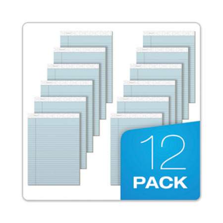 TOPS Prism + Colored Writing Pads, Wide/Legal Rule, 50 Pastel Blue 8.5 x 11.75 Sheets, 12/Pack (63120)