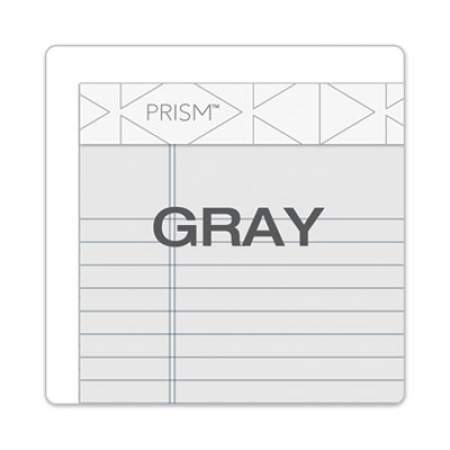 TOPS Prism + Colored Writing Pads, Narrow Rule, 50 Pastel Gray 5 x 8 Sheets, 12/Pack (63060)