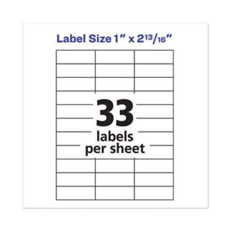 PRES-a-ply White Copier Labels, Copiers, 1 x 2.81, White, 33/Sheet, 100 Sheets/Box (30400)