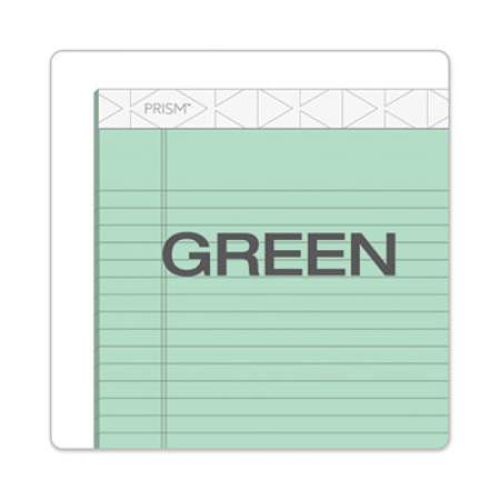 TOPS Prism + Colored Writing Pads, Wide/Legal Rule, 50 Pastel Green 8.5 x 11.75 Sheets, 12/Pack (63190)