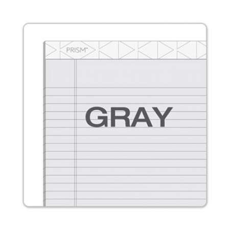 TOPS Prism + Colored Writing Pads, Wide/Legal Rule, 50 Pastel Gray 8.5 x 11.75 Sheets, 12/Pack (63160)