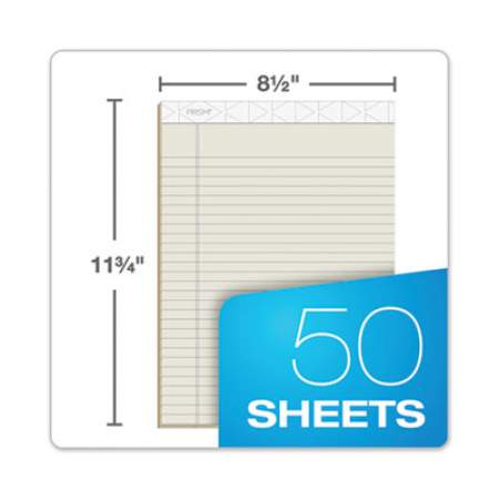 TOPS Prism + Colored Writing Pads, Wide/Legal Rule, 50 Pastel Ivory 8.5 x 11.75 Sheets, 12/Pack (63130)