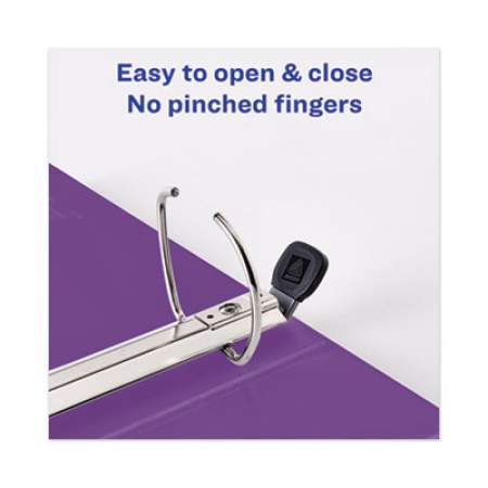 Avery Heavy-Duty View Binder with DuraHinge and Locking One Touch EZD Rings, 3 Rings, 5" Capacity, 11 x 8.5, Purple (79816)