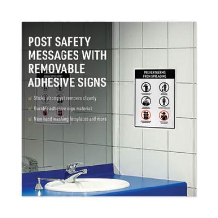 Avery Surface Safe Removable Label Safety Signs, Inkjet/Laser Printers, 3.5 x 5, White, 4/Sheet, 15 Sheets/Pack (61514)
