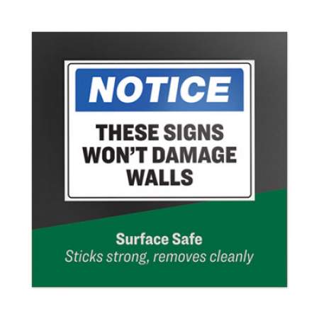 Avery Surface Safe Removable Label Safety Signs, Inkjet/Laser Printers, 7 x 10, White, 15/Pack (61515)