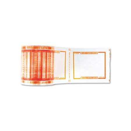 Scotch Pouch Tape, 3" Core, 5" x 6", Transparent, Orange Border (82405)