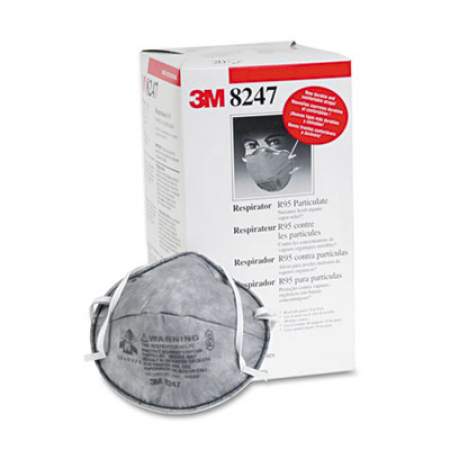 3M R95 Particulate Respirator w/Nuisance-Level Organic Vapor Relief, 20/Box (8247)