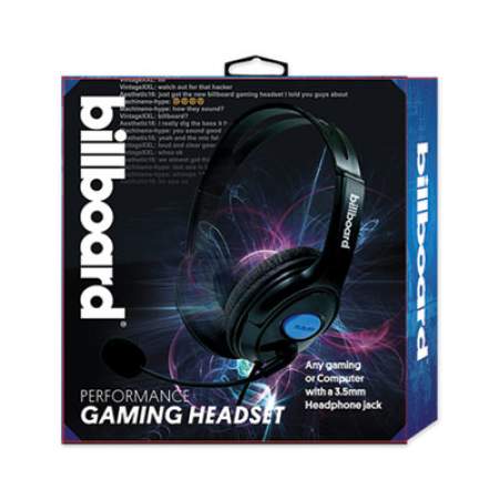 billboard Gaming Headsets, Binaural, Over the Head, Black (BB2292)