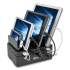 Tripp Lite Desktop Charging Station with Cable Storage, 5 Devices, 6.6w x 4.9d x 0.79h, Black (U280005ST)