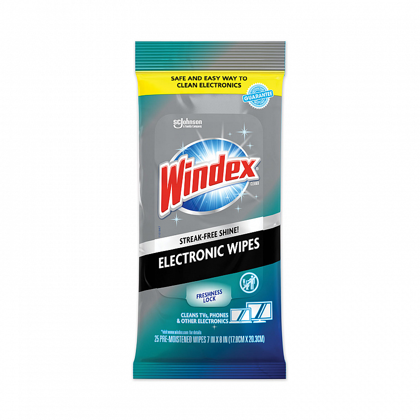 Electronics-Cleaner Wipes, 1-Ply, 7 x 10, Neutral Scent, White, 25/Pack, 12 Packs/Carton (319248)