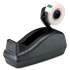 Scotch Deluxe Desktop Tape Dispenser, Heavily Weighted, Attached 1" Core, Black (C40BK)