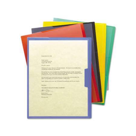 Smead Organized Up Poly Opaque Project Jackets, Letter Size, Assorted Colors, 5/Pack (85740)