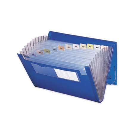 Smead Expanding File with Color Tab Inserts, 12 Sections, Letter Size, Blue (70876)