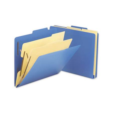 Smead Six-Section Poly Classification Folders, 2 Dividers, Letter Size, Blue, 10/Box (14045)